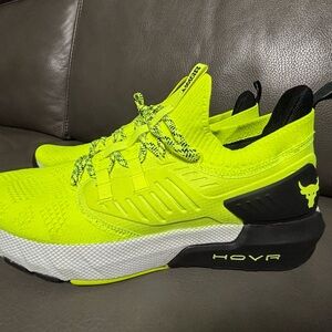 Under Armour HOVR Project Rock Neon Yellow Sneakers